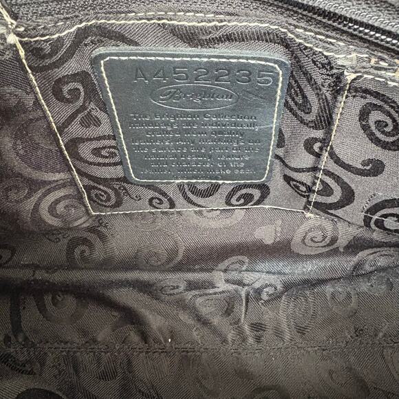 Brighton Pebbled Leather Purse Shoulder Bag Black Braided Heart Classic Boho Y2K - Picture 13 of 17